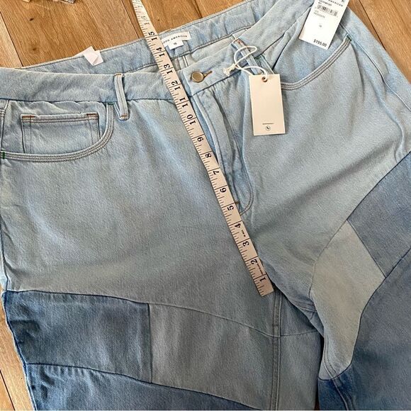 Good American Patchwork Straight Leg Jeans Sz 15 NWT - Picture 9 of 9